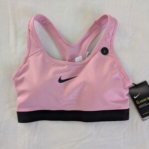 Nike Classic Bra Light Pink Dri-Fit Medium Support Racerback Athletic Women's S